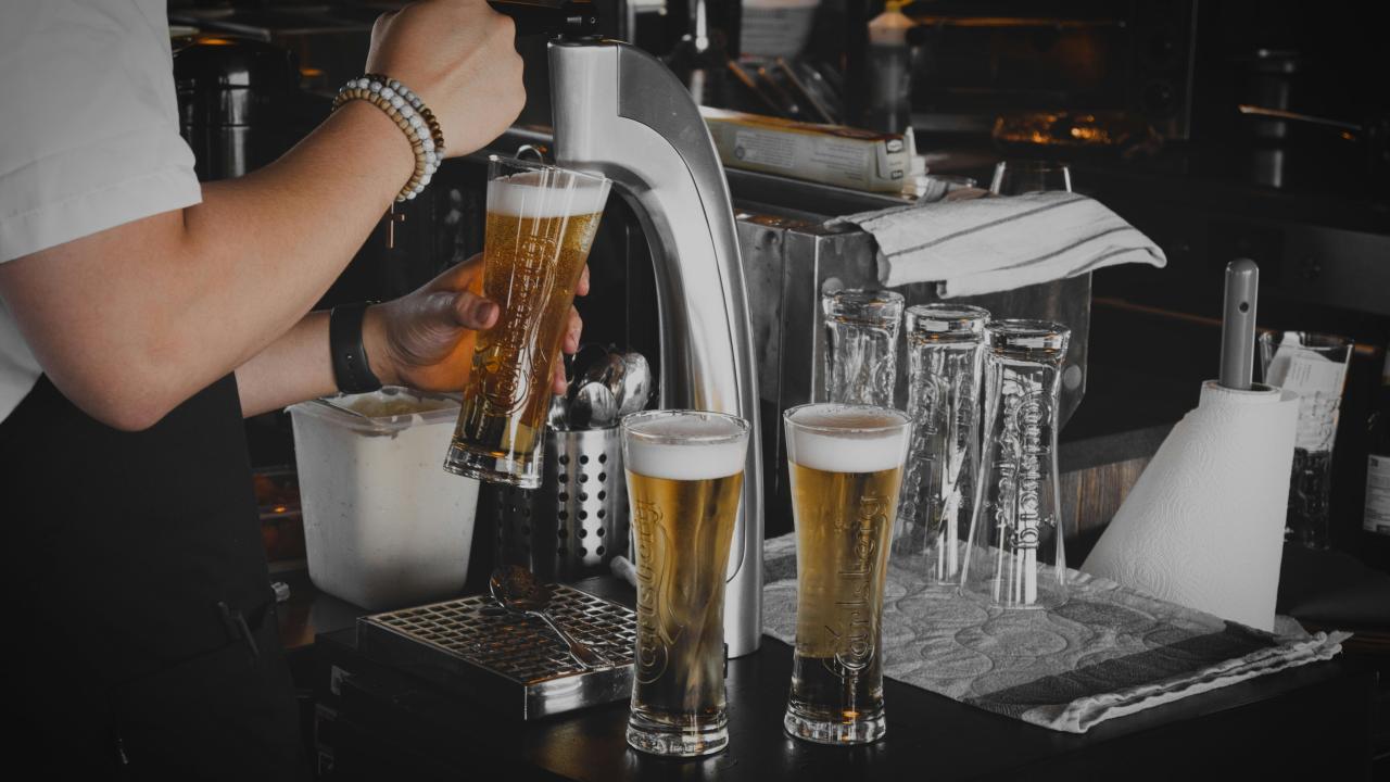 pouring beer