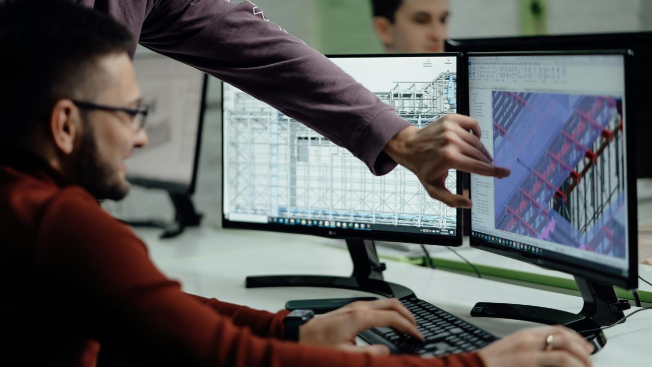 engineer using laptop