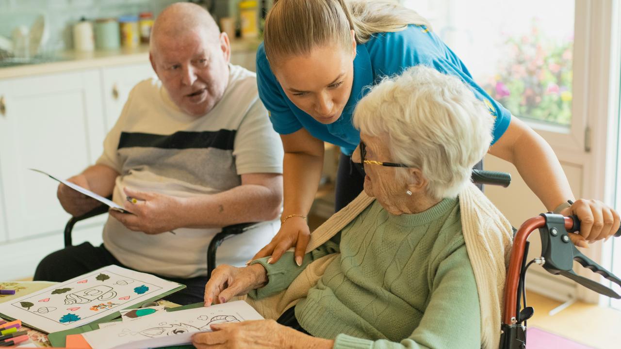 caregiver in the kitchen
