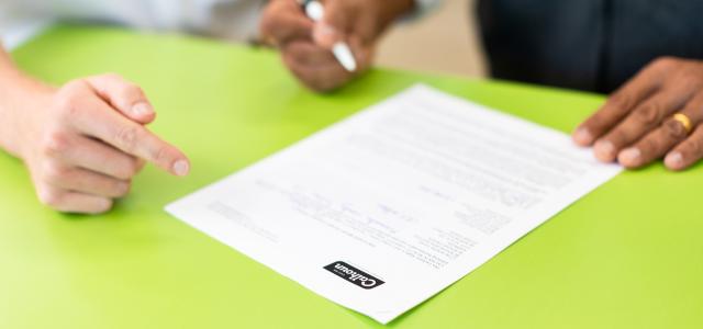Signing a contract