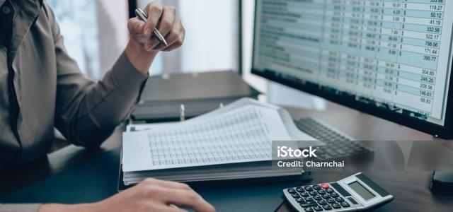 Accountant working